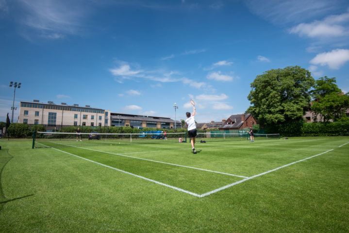 Magdalen College School pupil plays tennis